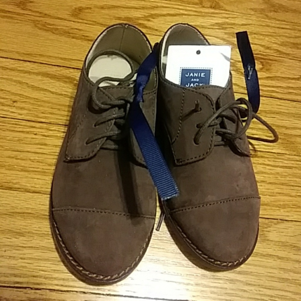 Janie & Jack suede brown dress shoes
